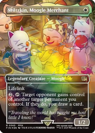 Stiltzkin, Moogle Merchant (Borderless) (Chocobo Track) (FIN-565) - FINAL FANTASY Foil、GameNerdz、kayou