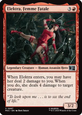 Elektra, Femme Fatale (MSC-687) - Commander: Marvel Super Heroes、Wizards of the Coast、kayou
