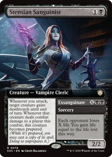 Stensian Sanguinist // Exsanguinate (Extended Art) | Secrets of Strixhaven Commander、Magic: The Gathering、kayou