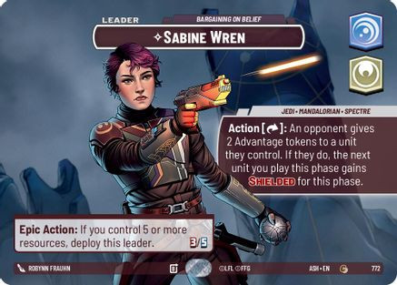 Sabine Wren - Bargaining on Belief (Showcase) (772) - Ashes of the Empire Foil、GameNerdz、kayou