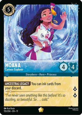 Moana - Curious Explorer (155/204) - Winterspell Cold Foil、Ravensburger、kayou