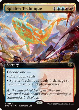 Splatter Technique (Extended Art) (SOS-356) - Secrets of Strixhaven Foil、Wizards of the Coast、kayou