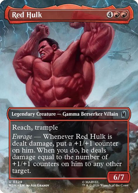 Red Hulk (Borderless Scene Foil) | Marvel Super Heroes、Magic: The Gathering、kayou