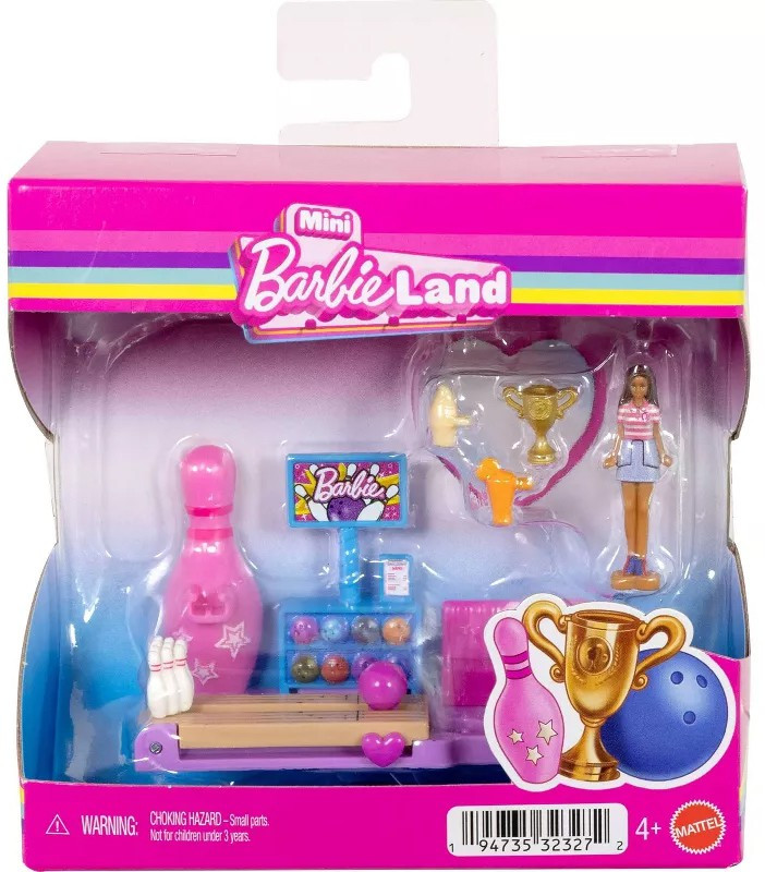 Mini BarbieLand Bowling Alley 1.5-Inch Mini Playset、ToyWiz、kayou