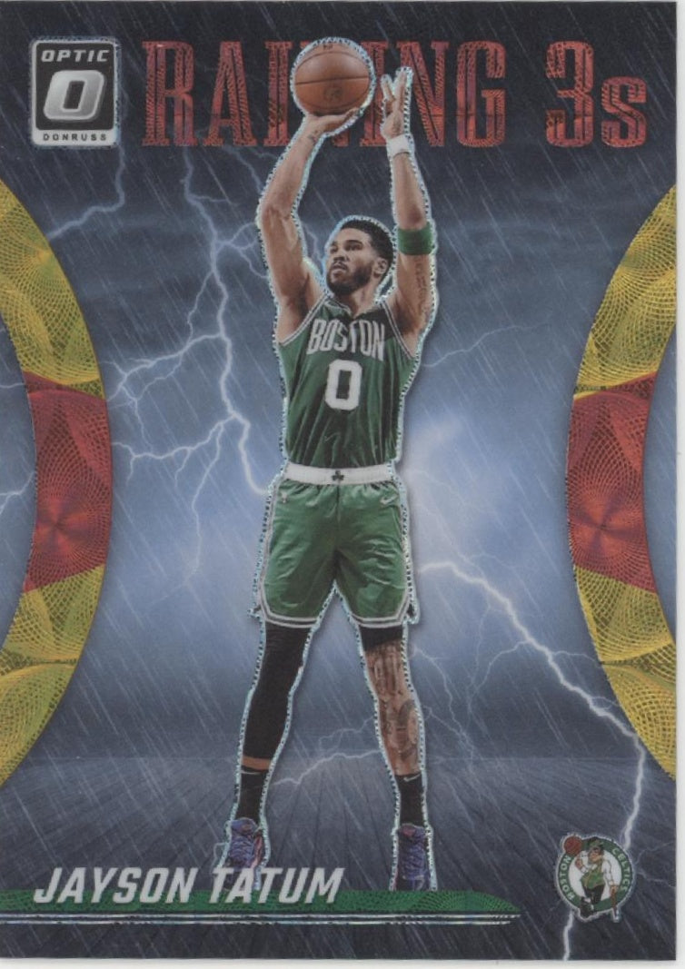 Jayson Tatum 2023-24 Donruss Optic Raining 3s Red & Gold International 42/99、Collector Store LLC、kayou