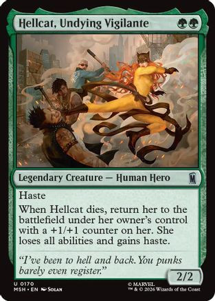 Hellcat, Undying Vigilante (MSH-170) - Marvel Super Heroes、Wizards of the Coast、kayou