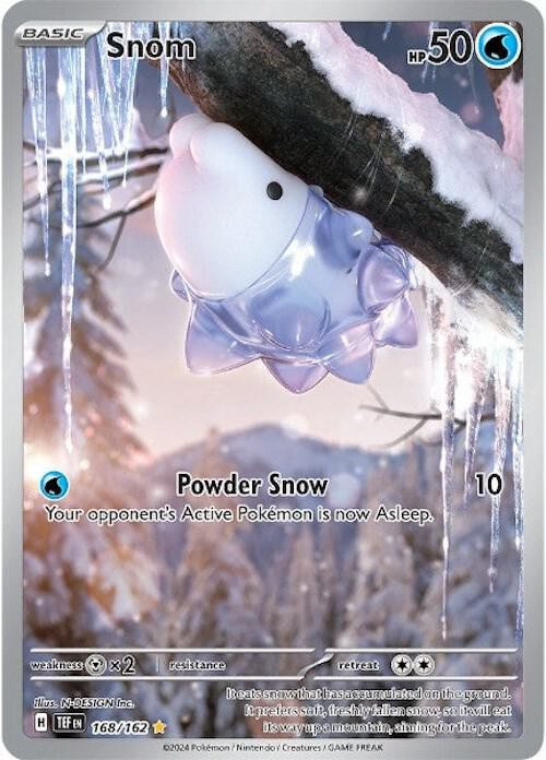 Pokemon Scarlet & Violet Temporal Forces Illustration Rare Snom #168 Lightly Played、ToyWiz、kayou