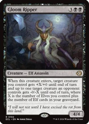 Gloom Ripper (PPECL-102) - Promo Pack: Lorwyn Eclipsed Foil、Wizards of the Coast、kayou