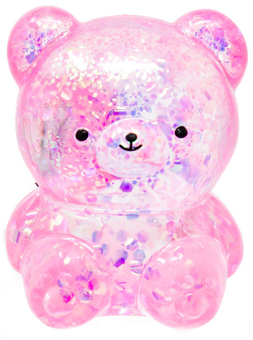 Squish Sparkle Bear PINK 3-Inch Squeeze Toy、ToyWiz、kayou