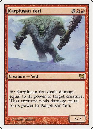 Karplusan Yeti (9ED-198) - 9th Edition、Wizards of the Coast、kayou