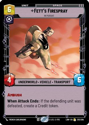 Fett's Firespray - In Pursuit (252/264) - A Lawless Time、Fantasy Flight Games、kayou