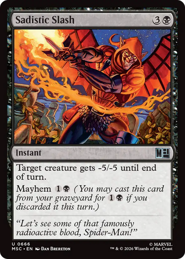 Sadistic Slash | Marvel Super Heroes Commander、Magic: The Gathering、kayou