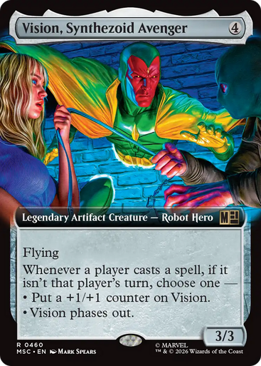Vision, Synthezoid Avenger (Extended Art) | Marvel Super Heroes Commander、Magic: The Gathering、kayou