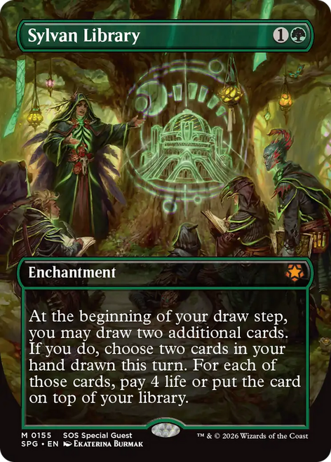 Sylvan Library (Borderless Art) | Special Guests、Magic: The Gathering、kayou