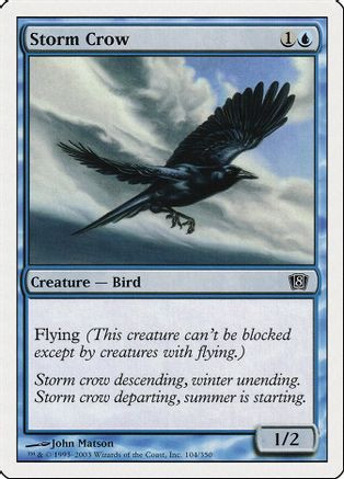 Storm Crow (8ED-104) - 8th Edition、Wizards of the Coast、kayou