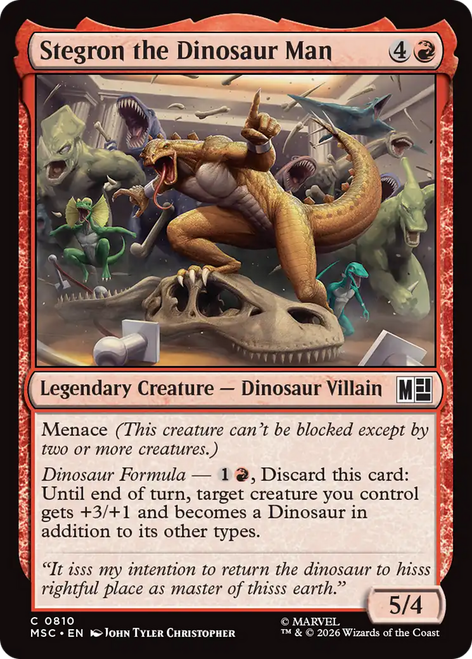 Stegron the Dinosaur Man (Foil) | Marvel Super Heroes Commander、Magic: The Gathering、kayou