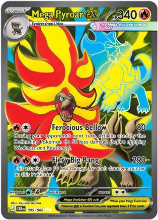 Mega Pyroar ex - 099/086 99 - ME04 Chaos Rising Holofoil、The Pokémon Company、kayou