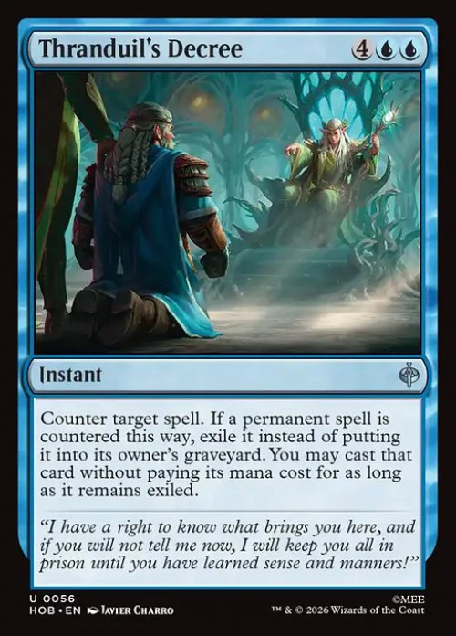 MtG The Hobbit Uncommon FOIL Thranduil's Decree #56、ToyWiz、kayou