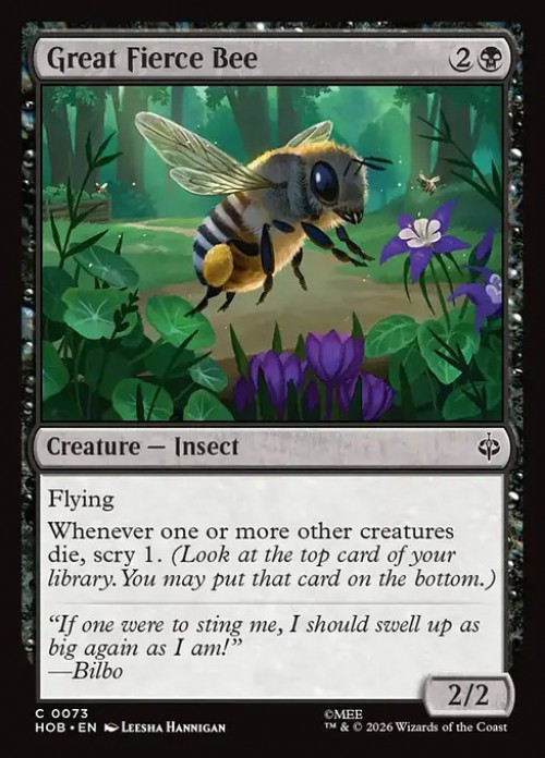 MtG The Hobbit Common Great Fierce Bee #73、ToyWiz、kayou