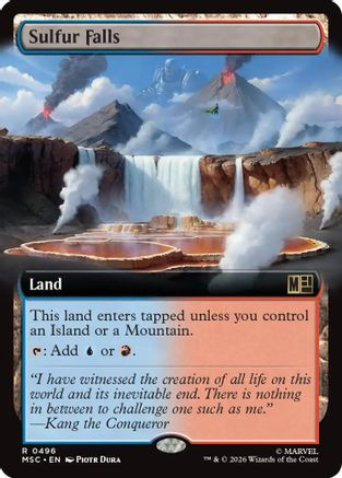 Sulfur Falls (Extended Art) (MSC-496) - Commander: Marvel Super Heroes、Wizards of the Coast、kayou
