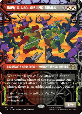 Raph & Leo, Sibling Rivals (Showcase) (TMT-249) - Teenage Mutant Ninja Turtles Foil、Wizards of the Coast、kayou