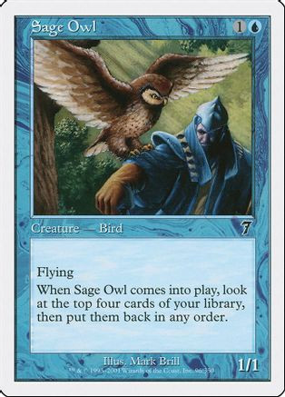 Sage Owl (7ED-096) - 7th Edition Foil、Wizards of the Coast、kayou