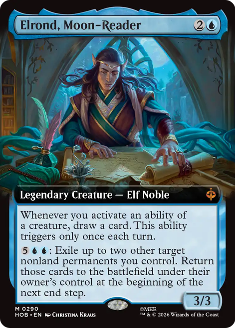 Elrond, Moon-Reader (Extended Art Foil) | The Hobbit、Magic: The Gathering、kayou