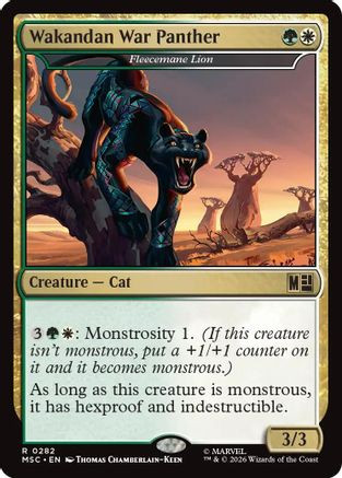 Wakandan War Panther - Fleecemane Lion (MSC-282) - Commander: Marvel Super Heroes、Wizards of the Coast、kayou