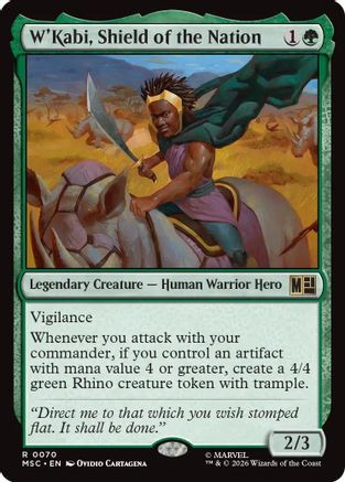 W'Kabi, Shield of the Nation (Surge Foil) (MSC-070) - Commander: Marvel Super Heroes Foil、Wizards of the Coast、kayou