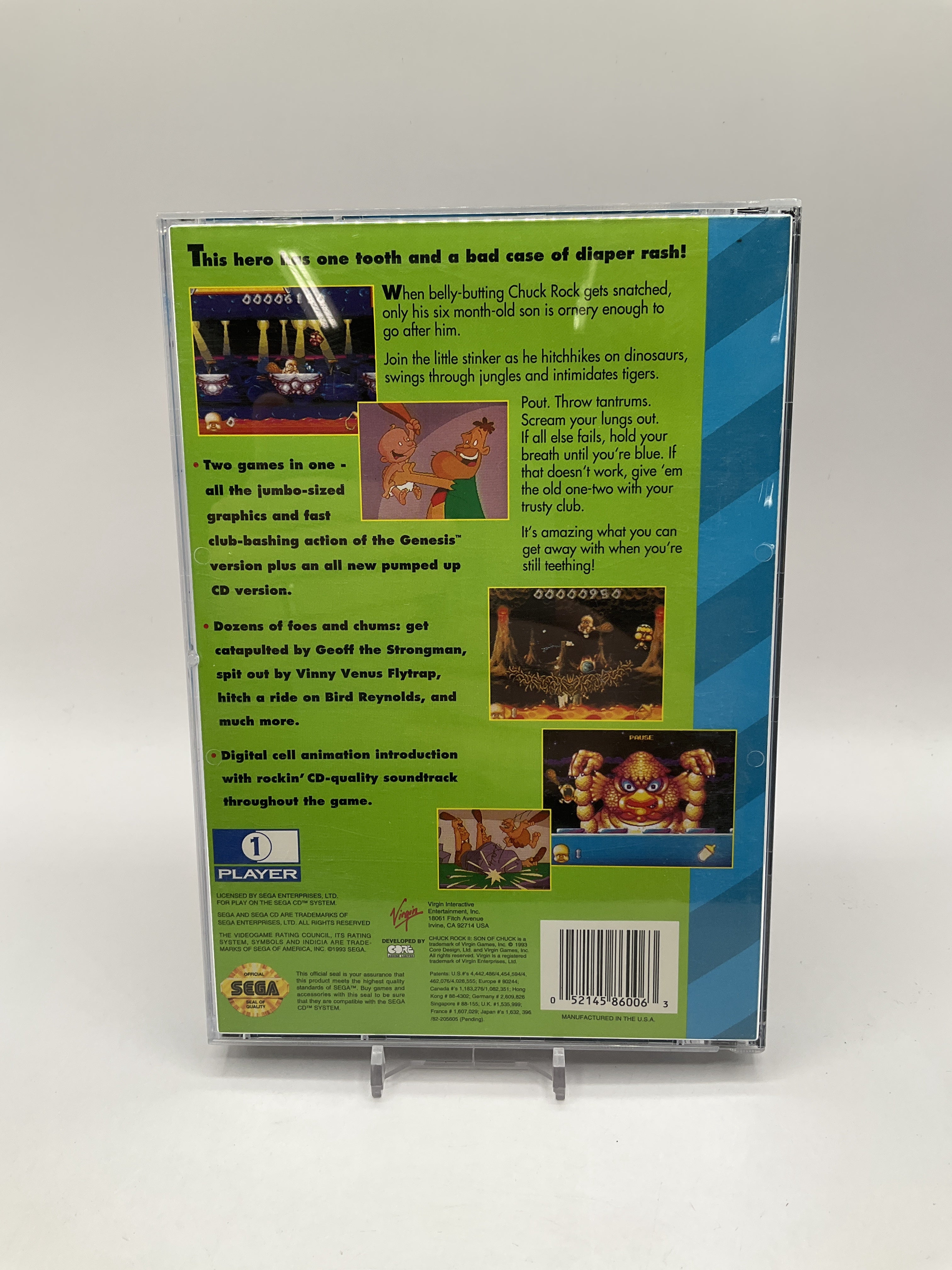 Chuck Rock II Son of Chuck Sega CD Used、Collector Store LLC - VG、kayou
