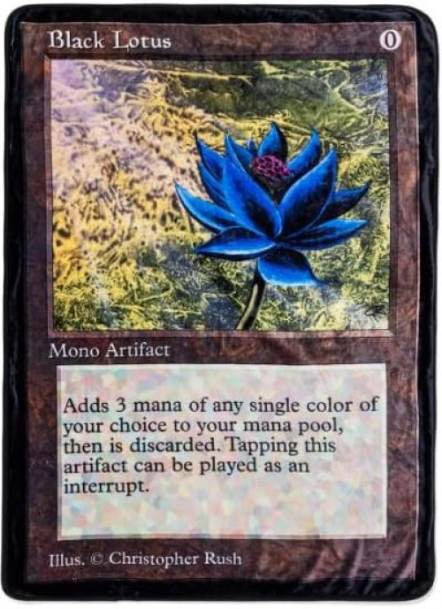 MtG Black Lotus 45-Inch x 63 -Inch Fleece Throw Blanket Double Sided、ToyWiz、kayou
