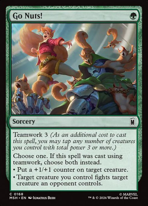 MtG Marvel Super Heroes Common Go Nuts! #168、ToyWiz、kayou