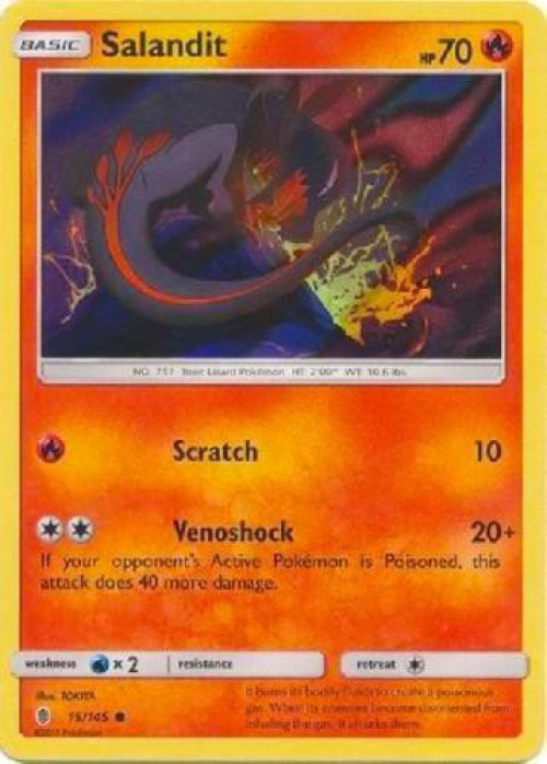 Pokemon Trading Card Game Sun & Moon Guardians Rising Promo Salandit #15 Moderately Played、ToyWiz、kayou