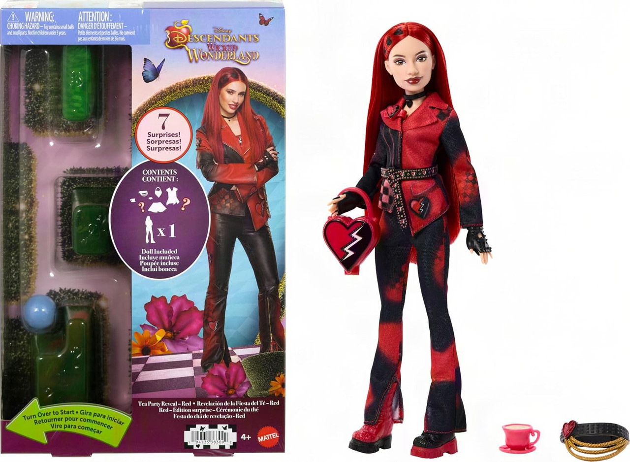 Disney Descendants Wicked Wonderland Tea Party Reveal Red Surprise Doll 7 Surprises!、ToyWiz、kayou