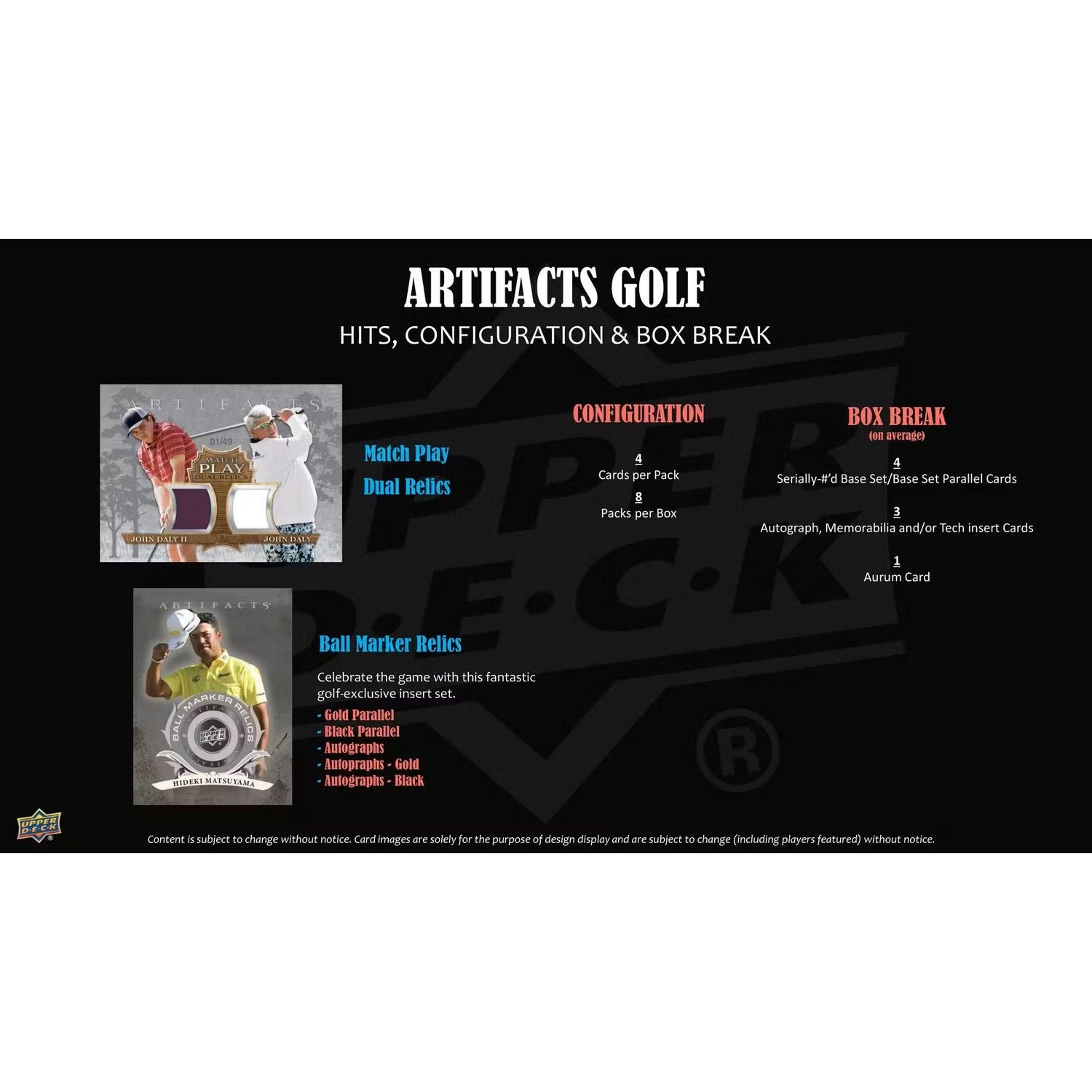 2026 Upper Deck Artifacts Golf Hobby Box *Contact Us To Order*、Upper Deck、kayou