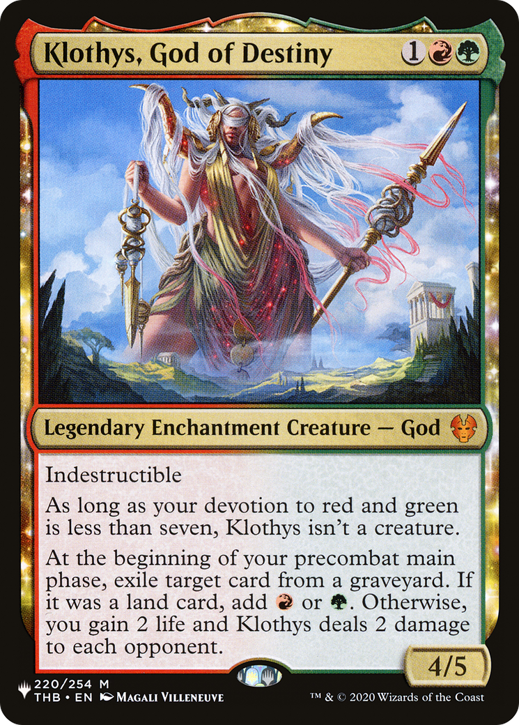 Klothys, God of Destiny (LIST-220/254) - The List: (enchantment)、Wizards of the Coast、kayou