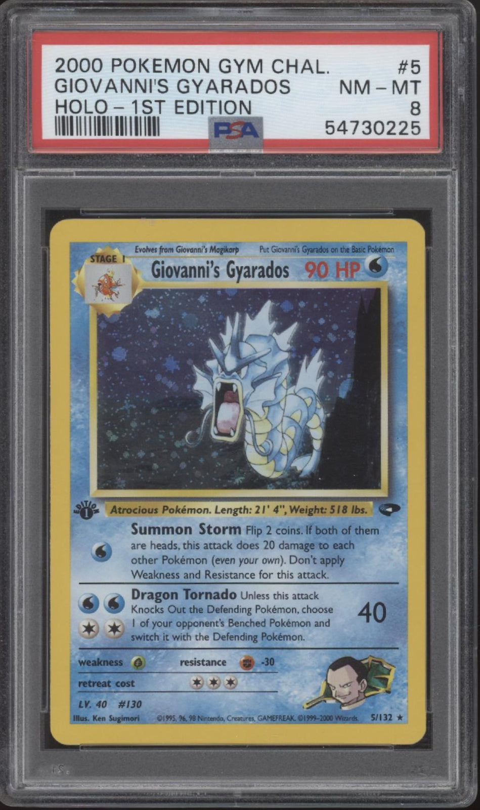 Giovanni's Gyarados Pokemon Gym Challenge Holo 1st Edition #5 PSA 8、Collector Store LLC Gaming、kayou