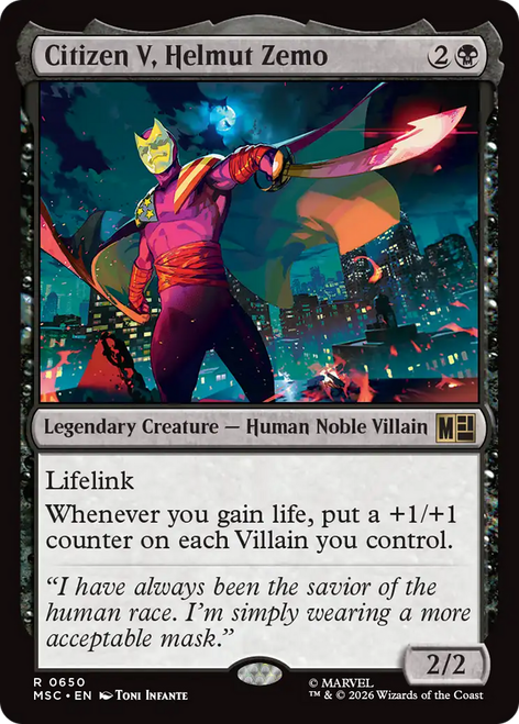 Citizen V, Helmut Zemo (Foil) | Marvel Super Heroes Commander、Magic: The Gathering、kayou