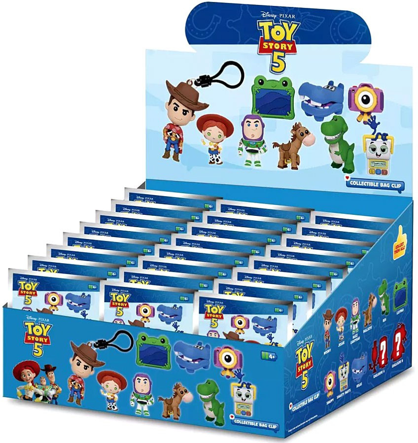 Disney 3D Figural Foam Bag Clip Toy Story 5 Series 1 Mystery Box 24 Packs、ToyWiz、kayou