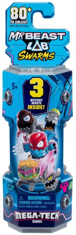 MrBeast Lab Swarms Mega-Tech Series Test Tube Pack 3 RANDOM Micro Beast Figures、ToyWiz、kayou
