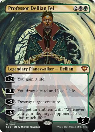 Professor Dellian Fel (Borderless) (SOS-283) - Secrets of Strixhaven Foil、Wizards of the Coast、kayou