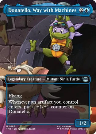 Donatello, Way with Machines (Borderless) (TMT-197) - Teenage Mutant Ninja Turtles、Wizards of the Coast、kayou