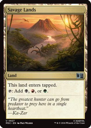 Savage Lands (MSC-827) - Commander: Marvel Super Heroes Foil、Wizards of the Coast、kayou