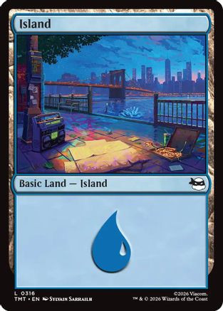 Island (0316) (TMT-316) - Teenage Mutant Ninja Turtles Foil、Wizards of the Coast、kayou