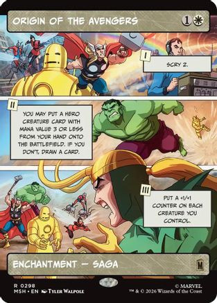 Origin of the Avengers (Borderless) (MSH-298) - Marvel Super Heroes、Wizards of the Coast、kayou