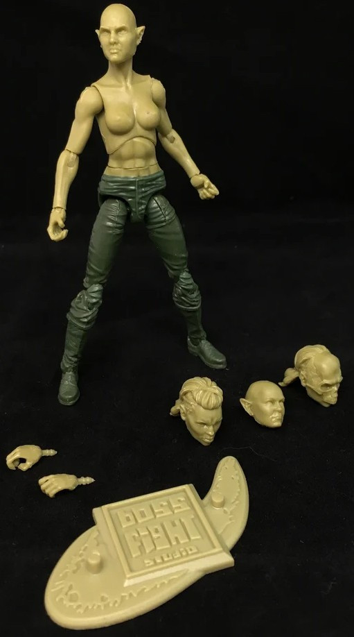 Vitruvian H.A.C.K.S. Fantasy Character Blanks Orc Female Action Figure Green、ToyWiz、kayou