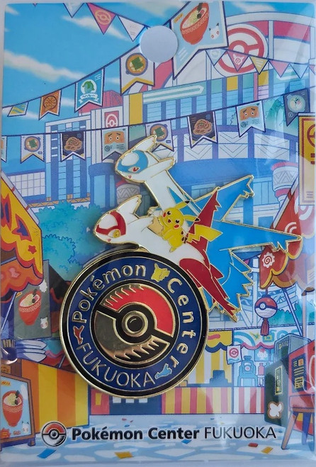 Pokemon Center Japan Fukuoka Latias, Latios, & Pikachu Pin Badge、Pokemon、kayou