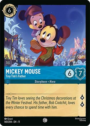 Mickey Mouse - Tiny Tim's Father (140/204) - Winterspell Cold Foil、Ravensburger、kayou