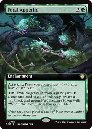 Feral Appetite (Extended Art) (SOC-086) - Commander: Secrets of Strixhaven、Wizards of the Coast、kayou