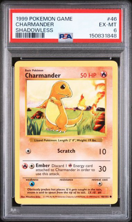 Pokemon Base Set Common Charmander #93 PSA 6、ToyWiz、kayou